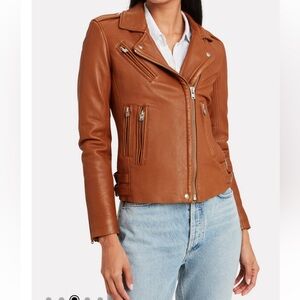 IRO han Leather jacket in cognac